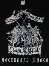 Load image into Gallery viewer, Darkened Nocturn Slaughtercult - Nocturnal March Tshirt
