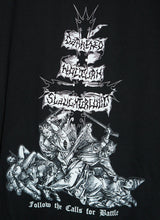 Load image into Gallery viewer, Darkened Nocturn Slaughtercult - Follow The Call For Battle Tshirt
