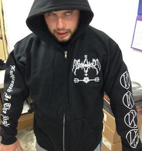 Load image into Gallery viewer, Demoncy - Enthroned Is The Night ZIP UP HOODIE
